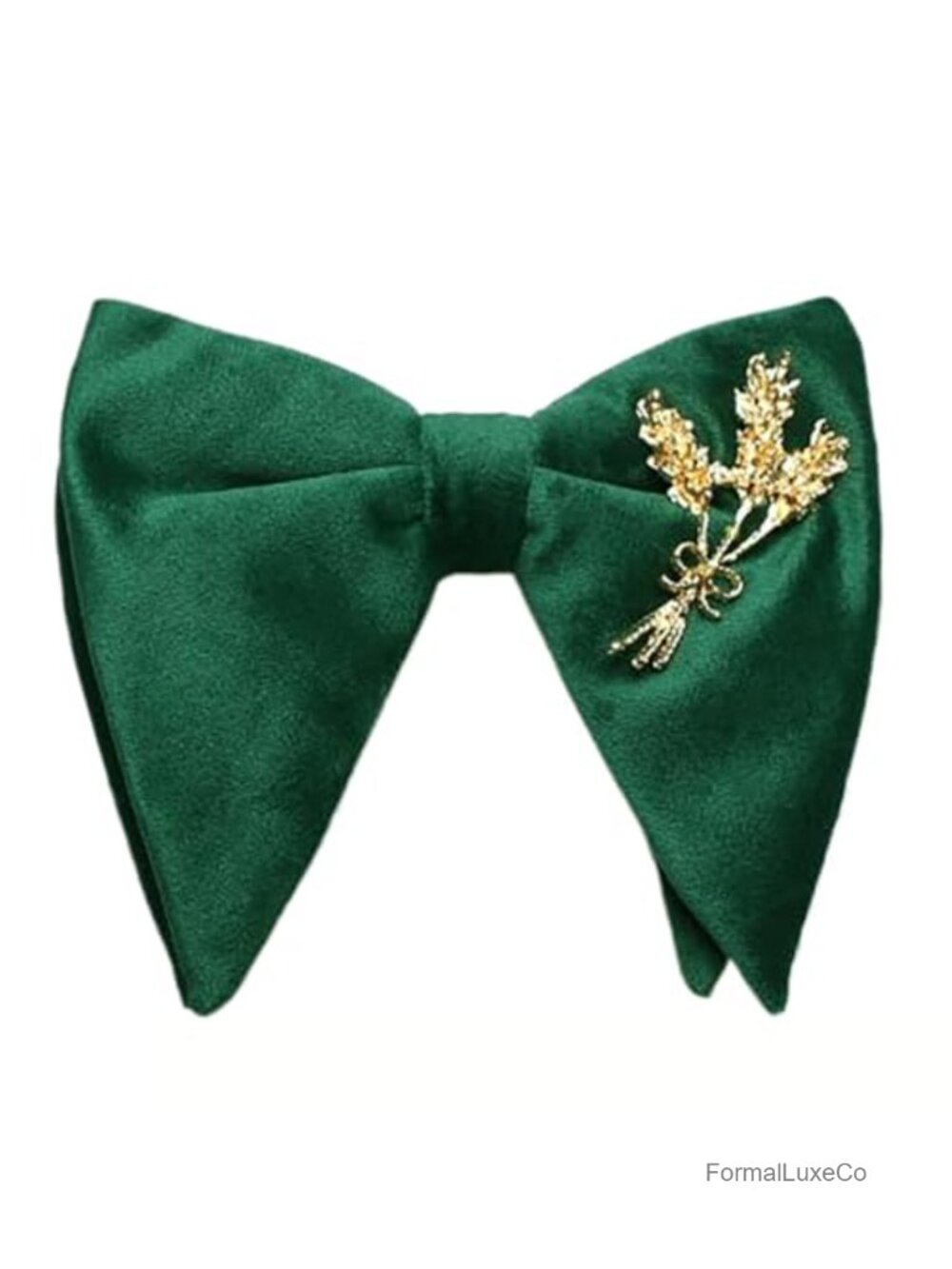 Velvet Baroque Embroidered Pre-Tied Bow Tie Adjustable Formal